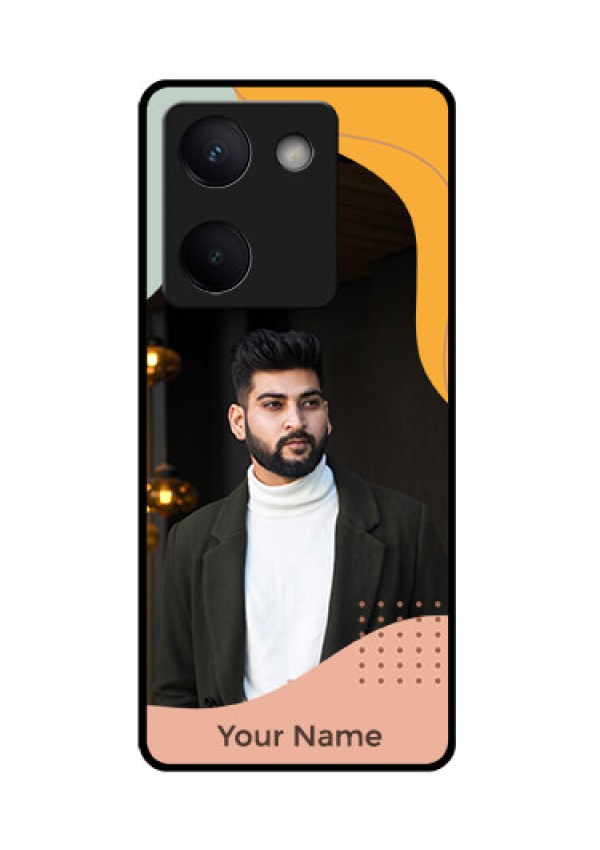 Vivo Y200 Pro 5G Custom Glass Phone Case - Tri - Coloured Overlay Design