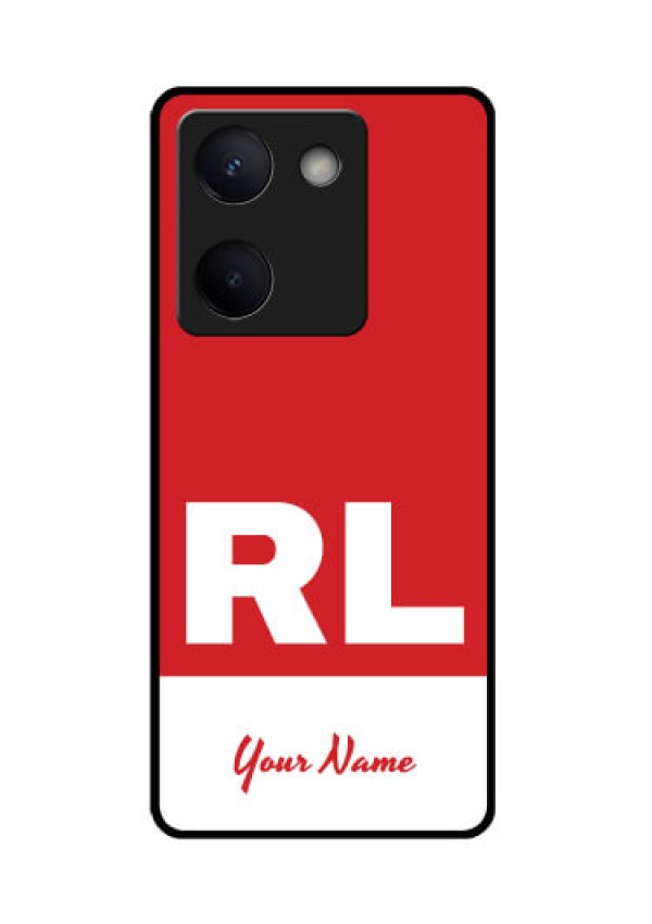 Vivo Y200 Pro 5G Custom Glass Phone Case - Dual Tone Custom Text Design