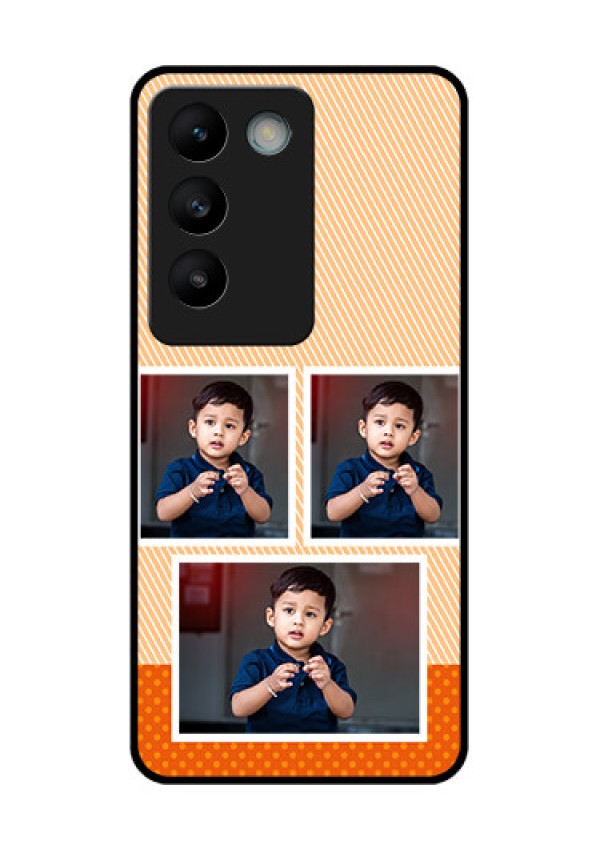 Vivo Y200E 5G Custom Glass Phone CaseBulk Photos Upload Design