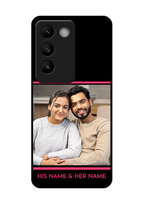 Vivo Y200E 5G Custom Glass Phone CaseWith Add Text Design