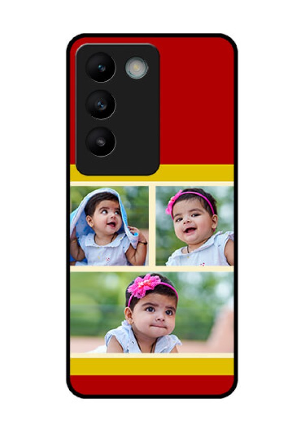 Vivo Y200E 5G Custom Glass Phone CaseMultiple Pic Upload Design