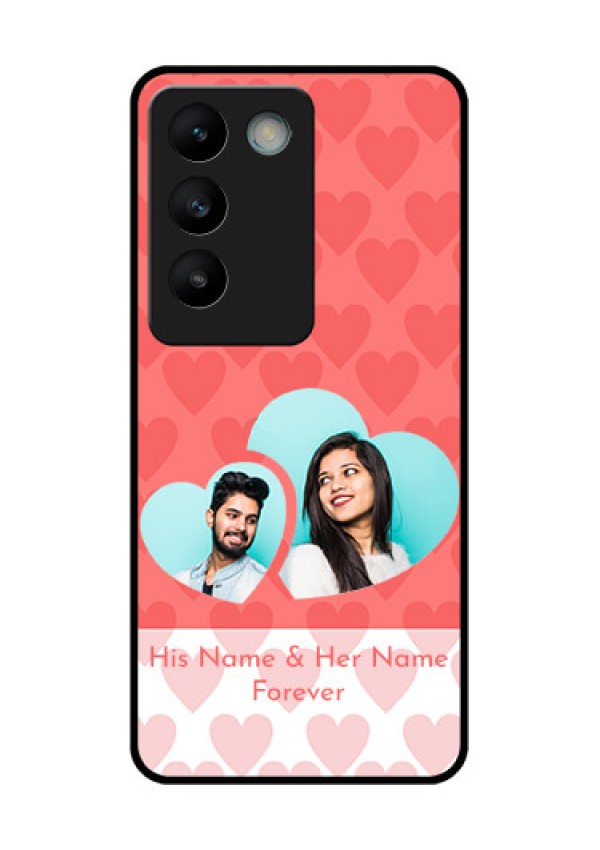 Vivo Y200E 5G Custom Glass Phone CaseCouple Pic Upload Design