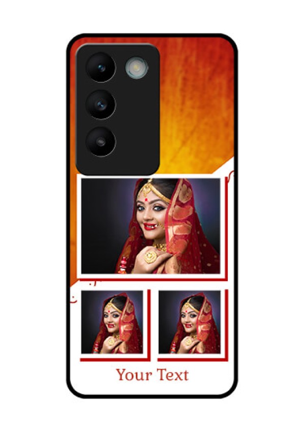Vivo Y200E 5G Custom Glass Phone CaseWedding Memories Design