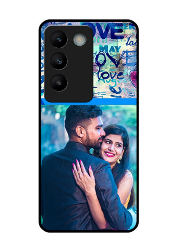 Vivo Y200E 5G Custom Glass Phone CaseColorful Love Design