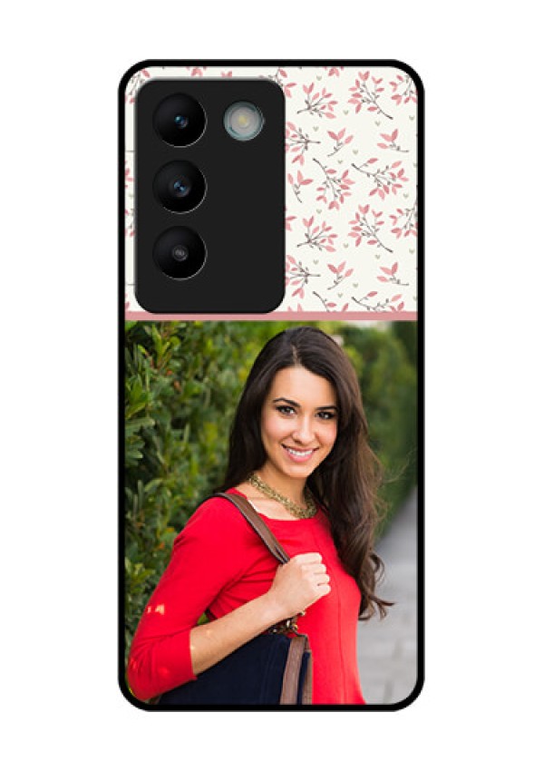 Vivo Y200E 5G Custom Glass Phone CaseStunning Floral Design