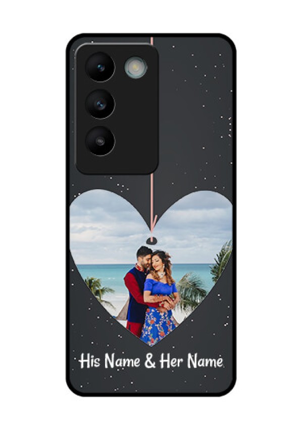 Vivo Y200E 5G Custom Glass Phone CaseHanging Heart Design