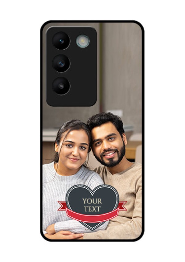 Vivo Y200E 5G Custom Glass Phone CaseJust Married Couple Design