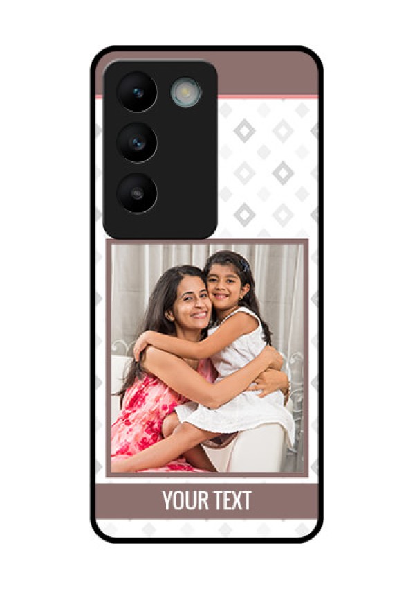 Vivo Y200E 5G Custom Glass Phone CaseSimple Diamond Design