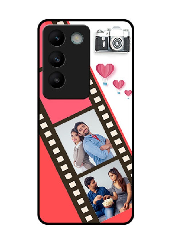 Vivo Y200E 5G Custom Glass Phone Case3 Image Holder With Film Reel