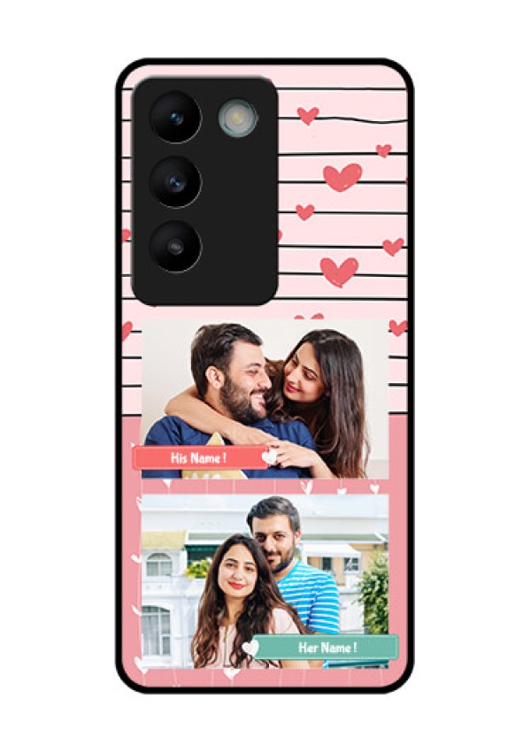 Vivo Y200E 5G Custom Glass Phone CasePhoto With Heart Design