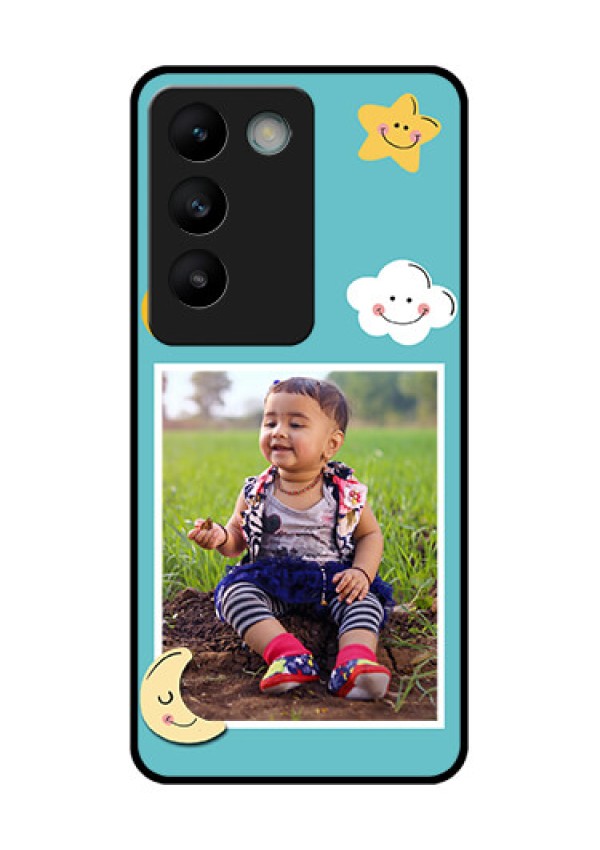 Vivo Y200E 5G Custom Glass Phone CaseSmiley Kids Stars Design