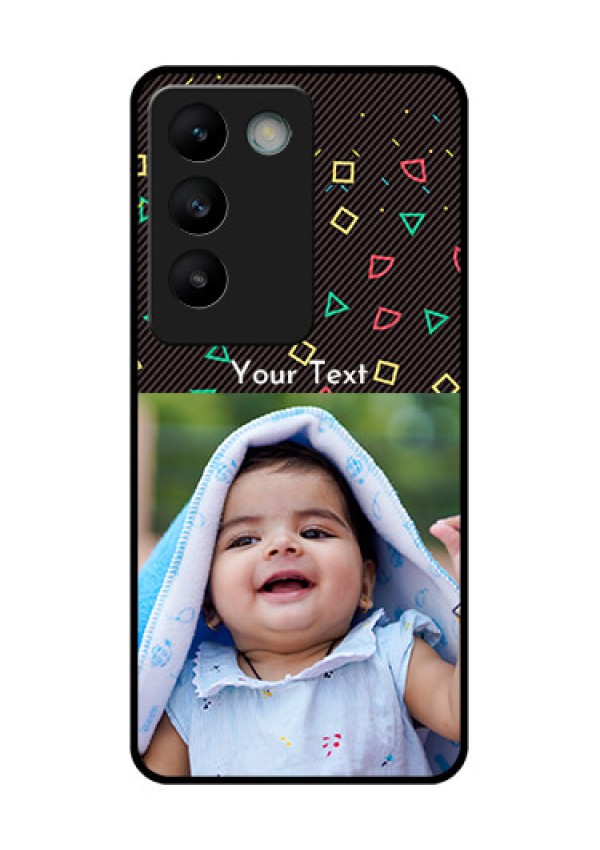 Vivo Y200E 5G Custom Glass Phone CaseWith Confetti Birthday Design