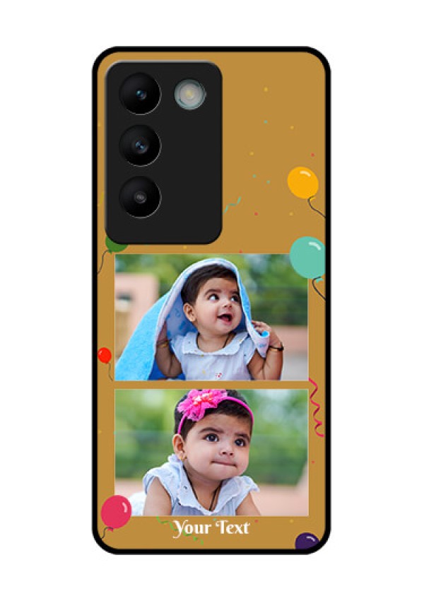 Vivo Y200E 5G Custom Glass Phone CaseImage Holder With Birthday Celebrations Design