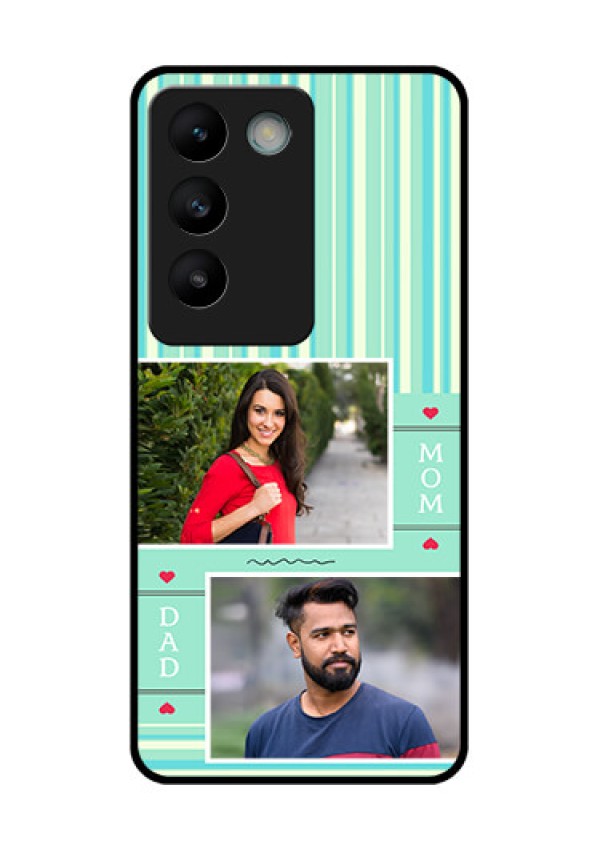 Vivo Y200E 5G Custom Glass Phone CaseMom and Dad Pic Design