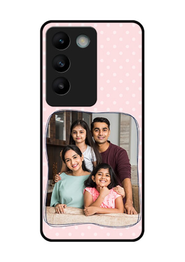 Vivo Y200E 5G Custom Glass Phone CaseFamily With Dots Design