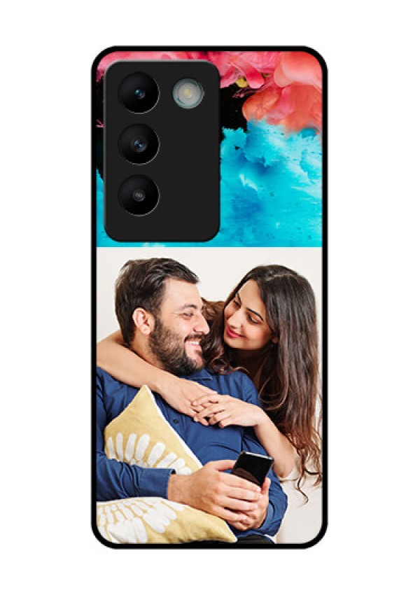 Vivo Y200E 5G Custom Glass Phone CaseQuote With Acrylic Painting Design