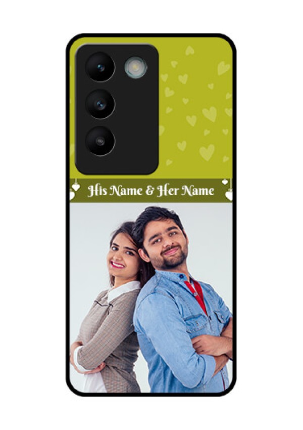 Vivo Y200E 5G Custom Glass Phone CaseYou and Me Heart Design