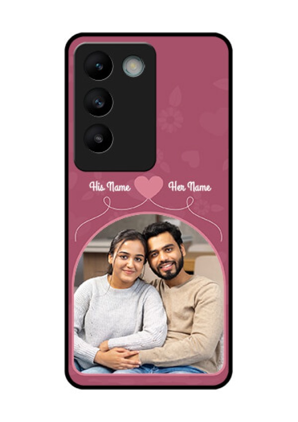 Vivo Y200E 5G Custom Glass Phone CaseLove Floral Design