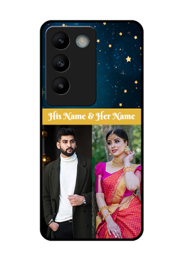 Vivo Y200E 5G Custom Glass Phone CaseGalaxy Stars Backdrop Design