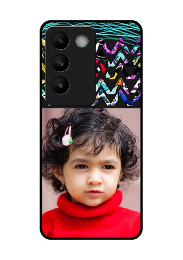 Vivo Y200E 5G Custom Glass Phone CaseNeon Abstract Design