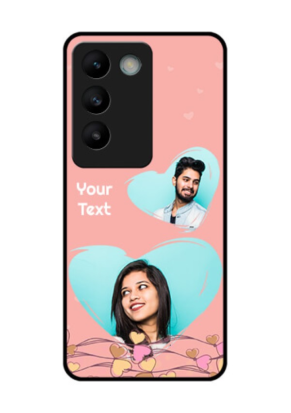 Vivo Y200E 5G Custom Glass Phone CaseLove Doodle Design