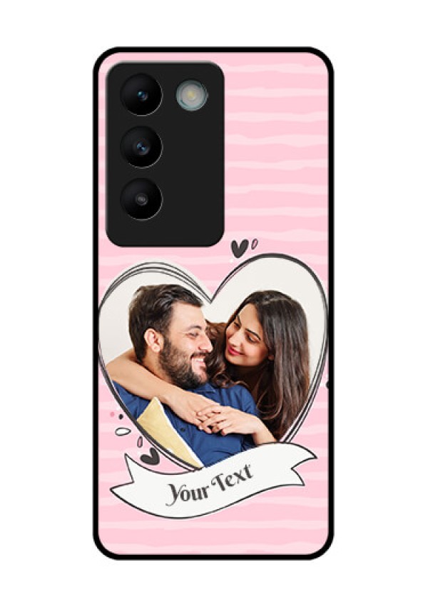 Vivo Y200E 5G Custom Glass Phone CaseVintage Heart Design