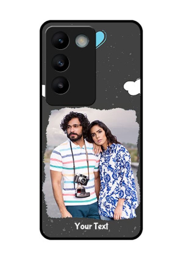 Vivo Y200E 5G Custom Glass Phone CaseSplashes With Love Doodles Design