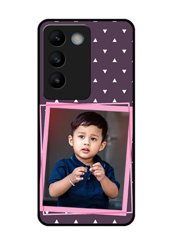 Vivo Y200E 5G Custom Glass Phone CaseTriangle Pattern Dotted Design