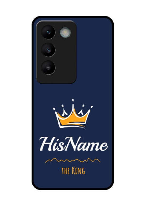Vivo Y200E 5G Custom Glass Phone CaseKing With Name Design
