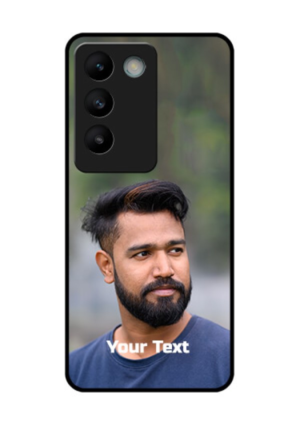 Vivo Y200E 5G Custom Glass Phone CasePhoto With Text Design