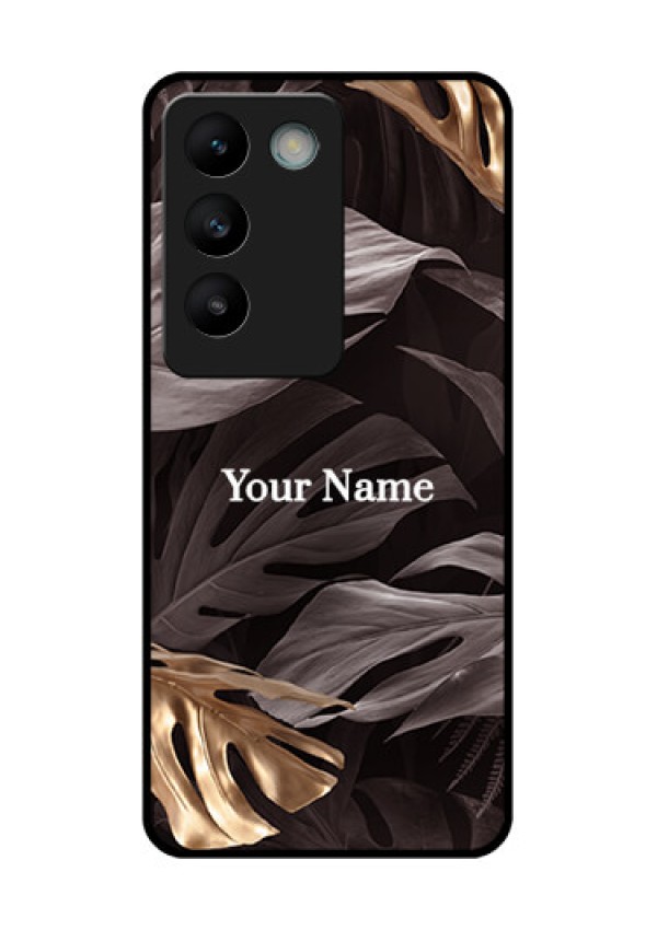 Vivo Y200E 5G Custom Glass Phone CaseWild Leaves Digital Paint Design