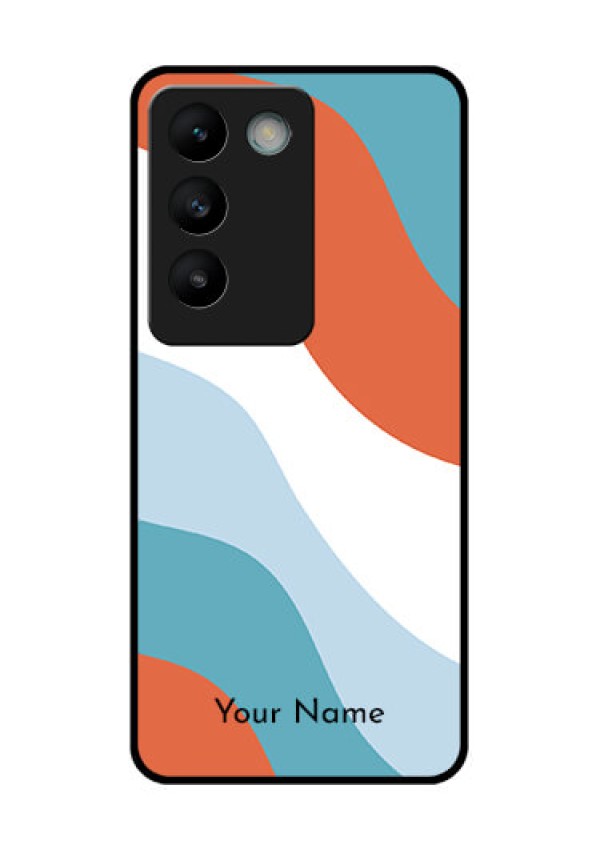 Vivo Y200E 5G Custom Glass Phone CaseColoured Waves Design