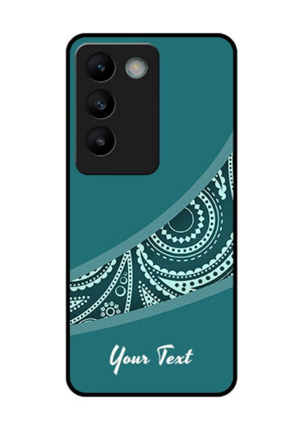 Vivo Y200E 5G Custom Glass Phone CaseSemi Visible Floral Design