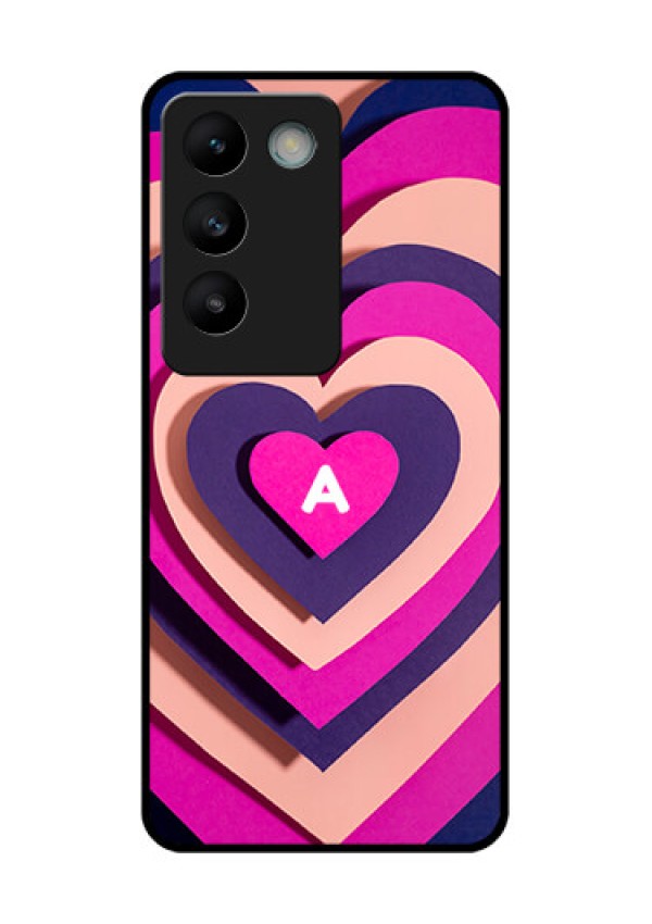 Vivo Y200E 5G Custom Glass Phone CaseCute Heart Pattern Design