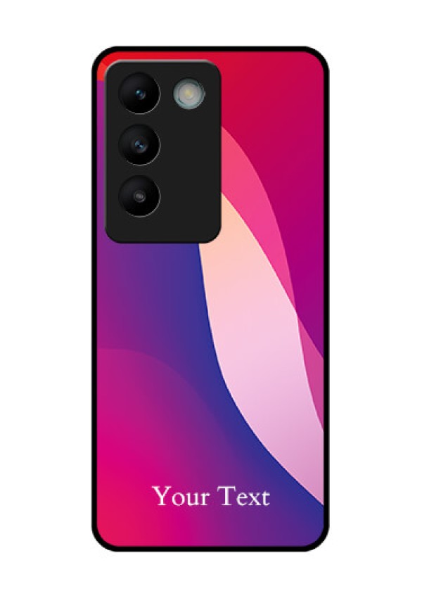Vivo Y200E 5G Custom Glass Phone CaseDigital Abstract Overlap Design