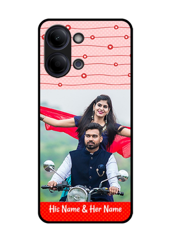Vivo Y21 5G Custom Glass Phone Case - Red Pattern Case Design
