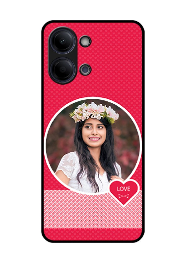 Vivo Y21 5G Custom Glass Phone Case - Pink Color Pattern Design