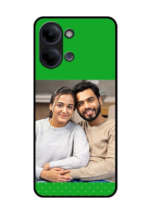Vivo Y21 5G Custom Glass Phone Case - Green Pattern Design