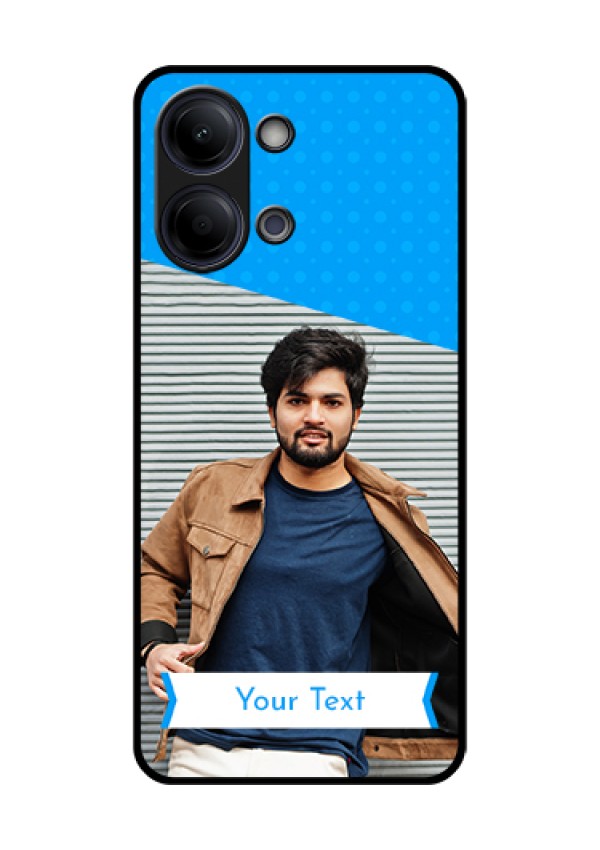 Vivo Y21 5G Custom Glass Phone Case - Simple Blue Color Design