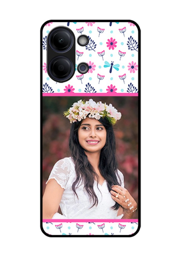 Vivo Y21 5G Custom Glass Phone Case - Colorful Flower Design