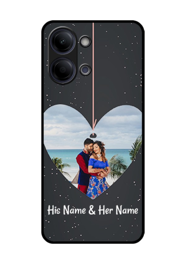 Vivo Y21 5G Custom Glass Phone Case - Hanging Heart Design