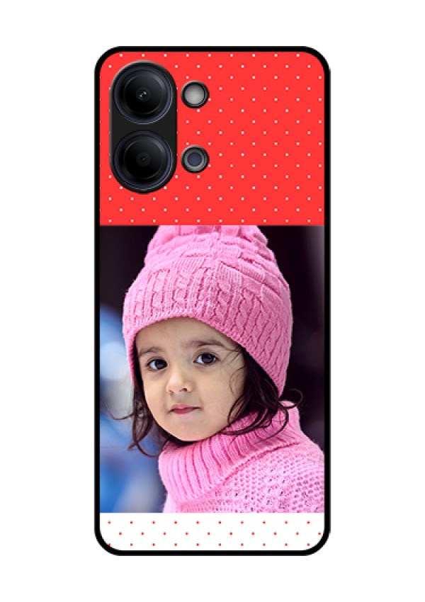 Vivo Y21 5G Custom Glass Phone Case - Red Pattern Design