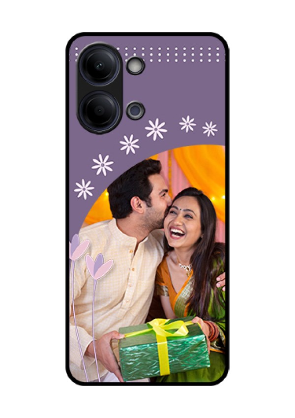 Vivo Y21 5G Custom Glass Phone Case - Lavender Flowers Design