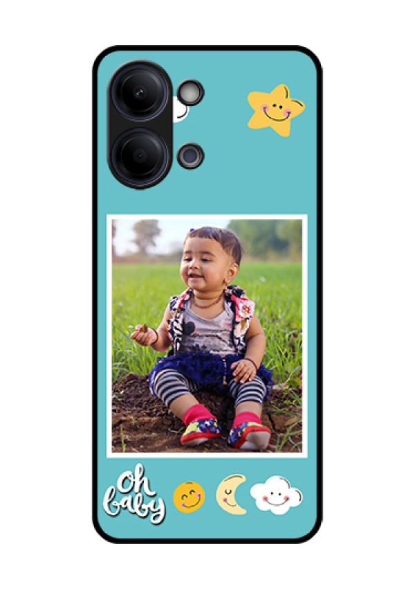 Vivo Y21 5G Custom Glass Phone Case - Smiley Kids Stars Design