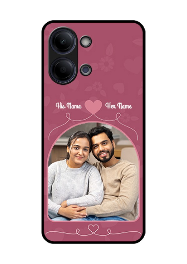 Vivo Y21 5G Custom Glass Phone Case - Love Floral Design