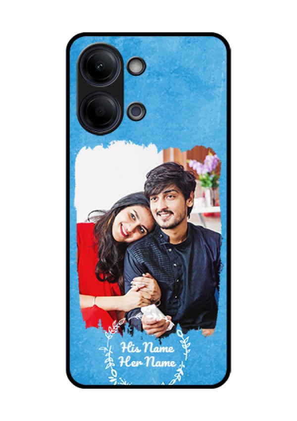 Vivo Y21 5G Custom Glass Phone Case - Blue Color Vintage Design