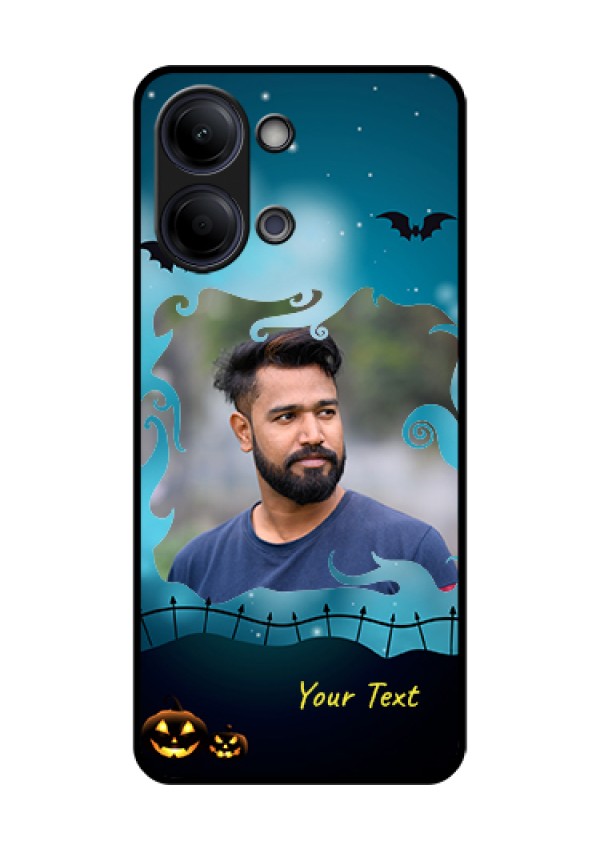 Vivo Y21 5G Custom Glass Phone Case - Halloween Frame Design