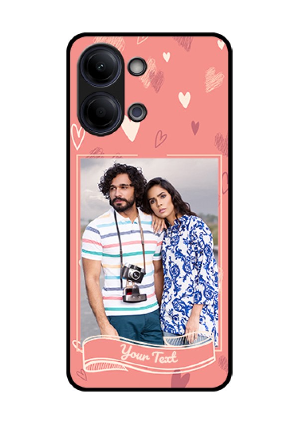 Vivo Y21 5G Custom Glass Phone Case - Love Doodle Art Design