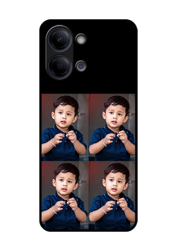 Vivo Y21 5G Custom Glass Phone Case - 4 Image Holder Design