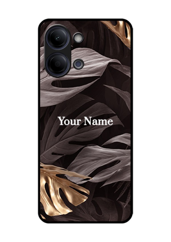 Vivo Y21 5G Custom Glass Phone Case - Wild Leaves Digital Paint Design